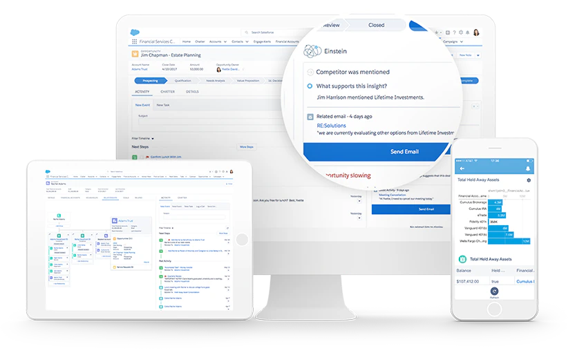 screenshot of Financial Services Cloud